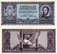 10 miliónov MilPengő Maďarsko 1946, P129 VF - Kliknutím na obrázok zatvorte -
